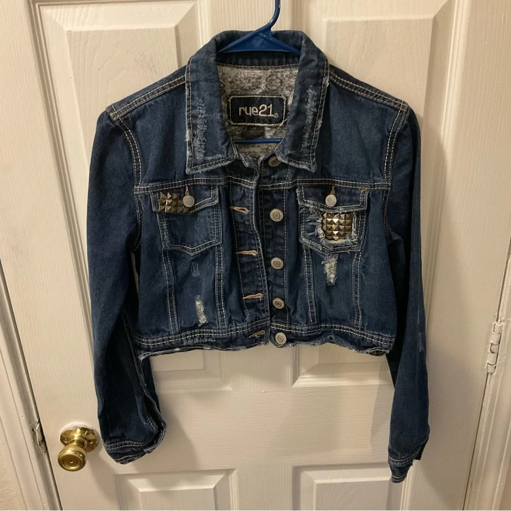 Rue21 Distressed Denim Jacket - Picture 1 of 7